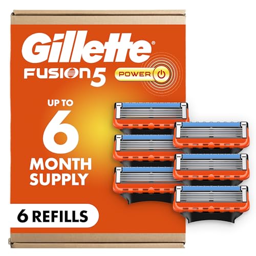 Gillette Fusion5 Power Razor Blade Refills for Men  8 Count  with Precision Trimmer