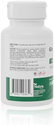 Ginkgo Biloba Supplement 80 mg   Supports Cognitive Function  Brain Health & Memory   Non GMO  Gluten Free Ginkgo Biloba Extract  90