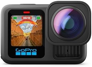 GoPro HERO13 Black Accessory Bundle   Includes The Handler  2 Enduro Batteries  2 Curved Adhesive Mounts  64GB SanDisk MicroSD Card  and Carrying Case