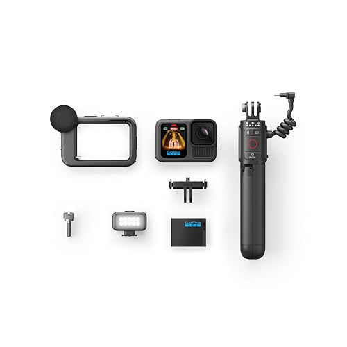 GoPro HERO13 Black Creator Edition - Incluye HERO13 Black, Volta (empuñadura de batería, trípode, control remoto), Media Mod, Light Mod, Batería Enduro, Soporte de pestillo magnético y funda de