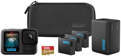GoPro HERO13 Black Extended Power Bundle   Includes Dual Battery Charger  3 Enduro Batteries  64GB SanDisk microSD Card  Camera Case