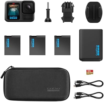 GoPro HERO13 Black Extended Power Bundle   Includes Dual Battery Charger  3 Enduro Batteries  64GB SanDisk microSD Card  Camera Case