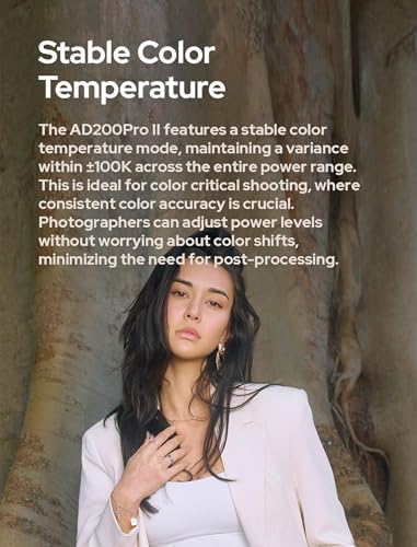 Godox AD200 Pro II GODOX AD200Pro II AD200ProII  200Ws TTL Pocket Flash with Improved Heat Dissipation  Color Screen  Bi Color Modeling Light  1/1 to 1/512 Wider Output  500 Full Power Flashes