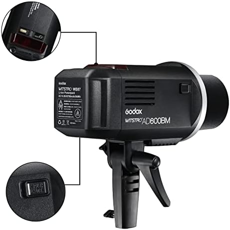 Godox AD600BM Bowens Mount 600Ws GN87 High Speed Sync Outdoor Flash Strobe Light with 2 4G Wireless X System  8700mAh Battery to Provide 500 Full Power
