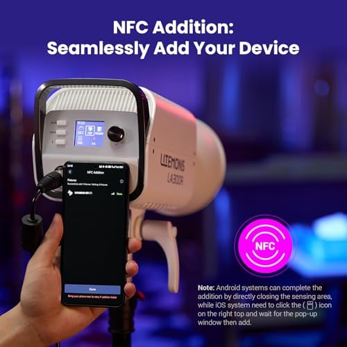 Godox LA300R K1 Full Color COB LED Video Light 330W RGB 1800 10000K CCT with G/M Adjustment 14 FX Effects NFC/APP Control Bowens Mount Continuous Output Lighting with Storage Bag for Live Streaming