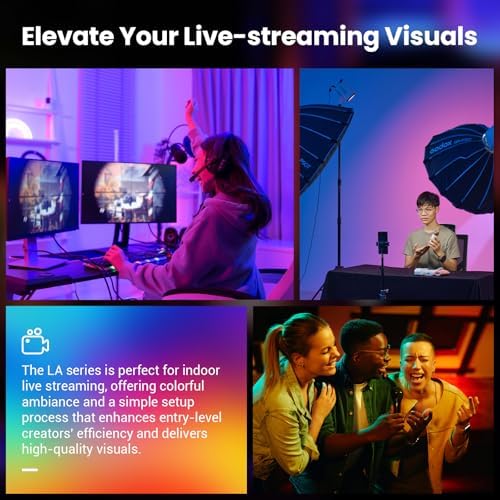 Godox LA300R K1 Full Color COB LED Video Light 330W RGB 1800 10000K CCT with G/M Adjustment 14 FX Effects NFC/APP Control Bowens Mount Continuous Output Lighting with Storage Bag for Live Streaming