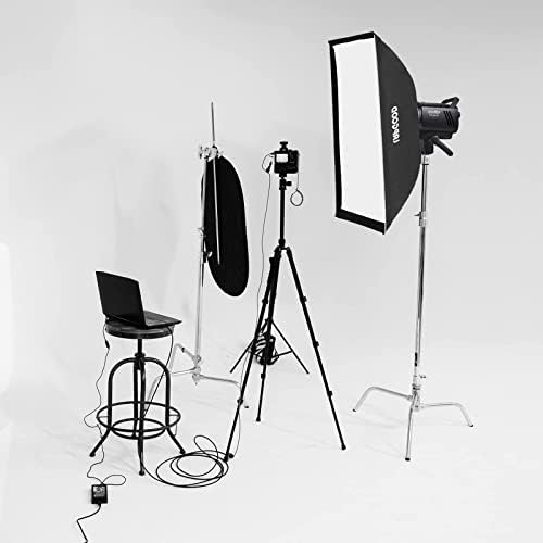 Godox MS300V Studio Flash Kit  2X 300W  with 2 Softboxes  2 Light Stands  2 Reflectors  LED Modeling Lamps  2 4G Wireless X System  Bowens Mount   Ideal for Studio  Portrait & Fashion Photography