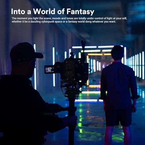 Godox TL120 RGB Tube Light 4 Packs  2700K 6500K Rechargeable Dimmable Full Color LED Video Light Stick 4 Lights  CRI 96   TLCI 98  with Built in 5200mAh Battery and APP DMX Control