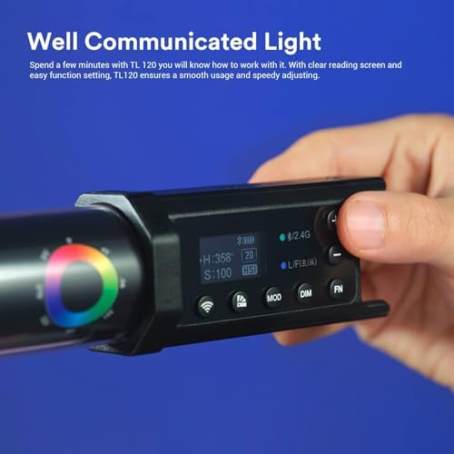 Godox TL120 RGB Tube Light 4 Packs  2700K 6500K Rechargeable Dimmable Full Color LED Video Light Stick 4 Lights  CRI 96   TLCI 98  with Built in 5200mAh Battery and APP DMX Control