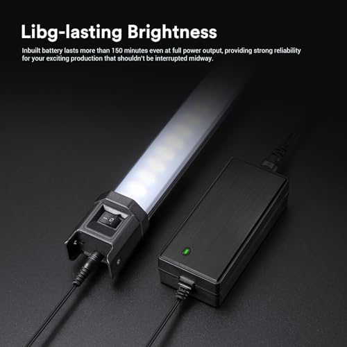 Godox TL120 RGB Tube Light 4 Packs  2700K 6500K Rechargeable Dimmable Full Color LED Video Light Stick 4 Lights  CRI 96   TLCI 98  with Built in 5200mAh Battery and APP DMX Control