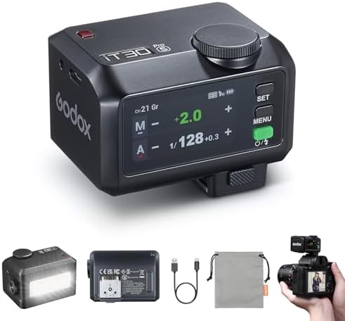Godox iT30Pro S iT30Pro S Flash for Sony  2 4G Mini Sony Flash HSS 1/8000s  560 Full Power Flashes  2 8 Full Color Touchscreen  Built in Diffuser and Lithium Battery  TTL Auto Exposure Black