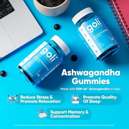 Goli Favorites Trio  Ashwagandha KSM 66  Apple Cider Vinegar  Matcha Mind Supplements with Cognizin  Vitamins D2 and B12