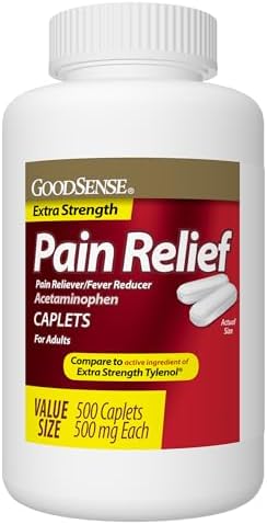 GoodSense Extra Strength Pain Relief  Acetaminophen Caplets  500 mg  500 Count