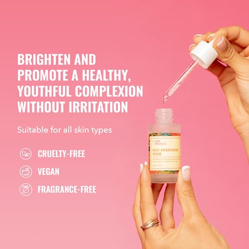 Good Molecules - Suero iluminador de uso diario 1oz/30ml, suero facial hidratante con beta arbutina y ácido hialurónico para iluminar, hidratar y equilibrar para un tono y textura uniformes