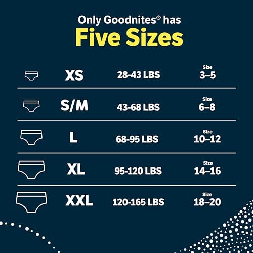 Goodnites Boys Nighttime Bedwetting Underwear  Size Extra Large  95 120 lbs   9 Ct  Packaging May Vary