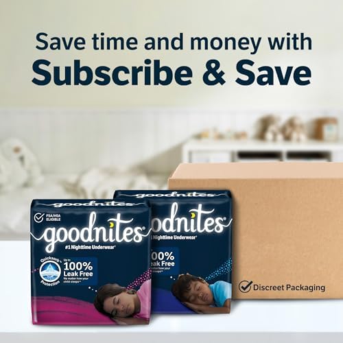 Goodnites Girls Nighttime Bedwetting Underwear  Size Extra Large  95 120 lbs   9 Ct  Packaging May Vary