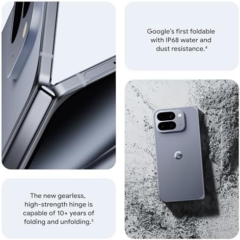 Google Pixel 10 Pro Fold   Unlocked Android Smartphone   Gemini AI Assistant   Advanced Triple Rear Camera System   24  Hour Battery   Foldable Display   Moonstone   256 GB  2025 Model 