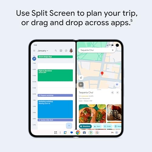 Google Pixel 10 Pro Fold   Unlocked Android Smartphone   Gemini AI Assistant   Advanced Triple Rear Camera System   24  Hour Battery   Foldable Display   Moonstone   256 GB  2025 Model 