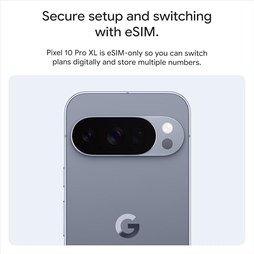 Google Pixel 10 Pro XL   Unlocked Android Smartphone   Gemini AI Assistant  Triple Rear Camera System  Fast Charging 24  Hour Battery  and 6 8 Super Actua Display   Obsidian   512 GB  2025 Model
