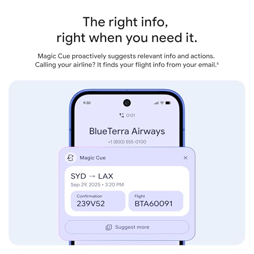 Google Pixel 10   Unlocked Android Smartphone   Gemini AI Assistant  Advanced Triple Rear Camera  Fast Charging 24  Hour Battery  and 6 3 Actua Display   Indigo   128 GB  2025 Model
