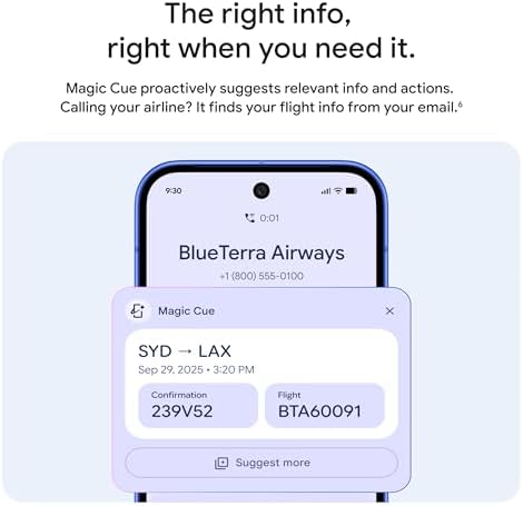 Google Pixel 10   Unlocked Android Smartphone   Gemini AI Assistant  Advanced Triple Rear Camera  Fast Charging 24  Hour Battery  and 6 3 Actua Display   Indigo   128 GB  2025 Model 