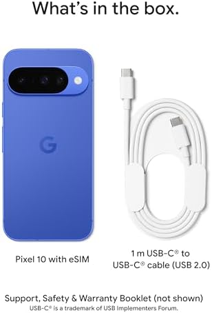 Google Pixel 10   Unlocked Android Smartphone   Gemini AI Assistant  Advanced Triple Rear Camera  Fast Charging 24  Hour Battery  and 6 3 Actua Display   Indigo   128 GB  2025 Model 