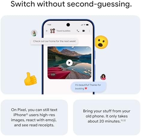 Google Pixel 10 - Teléfono Android desbloqueado - Asistente de IA Gemini - Cámara trasera triple avanzada, batería de carga rápida de más de 24 horas y pantalla Actua de 6.3" - Obsidiana - 256 GB