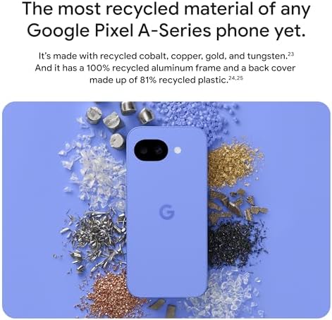 Google Pixel 10a - Smartphone Android desbloqueado - 7 años de caídas de píxeles, batería de más de 30 horas, entrenador de cámara, Gemini Live, diseño duradero, pantalla de llamada, detección de accidentes de coche, obsidiana, 128 GB (modelo 2026)