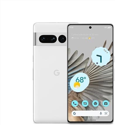 Google Pixel 7 Pro   5G Android Phone   Unlocked Smartphone with Telephoto   Wide Angle Lens  and 24 Hour Battery   128GB   Snow