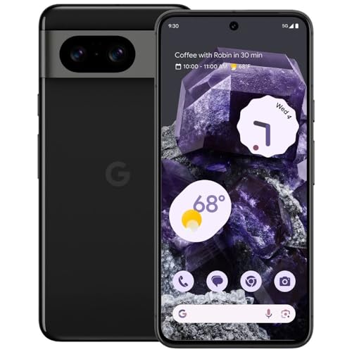 Google Pixel 8 5G US Version  256 GB Obsidian   Unlocked  Renewed 