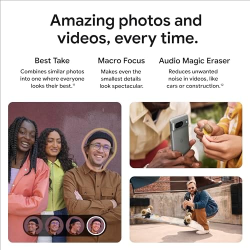 Google Pixel 8 5G US Version  128 GB Obsidian   Unlocked  Renewed 