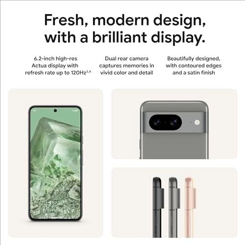 Google Pixel 8 5G US Version  128 GB Obsidian   Unlocked  Renewed 