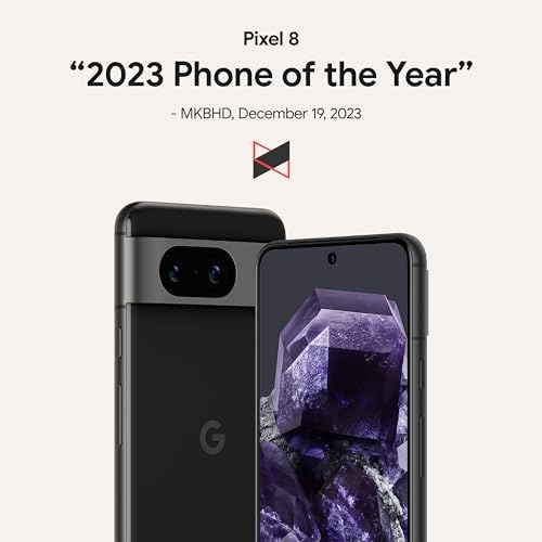 Google Pixel 8 5G US Version  128 GB Obsidian   Unlocked  Renewed 