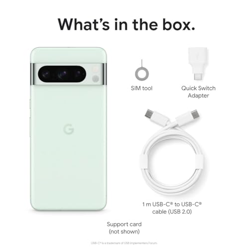 Google Pixel 8 Pro   Unlocked Android Smartphone with Telephoto Lens and Super Actua Display   24 Hour Battery   Mint   128 GB