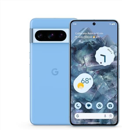 Google Pixel 8 Pro  128GB Fully Unlocked Black  Renewed 