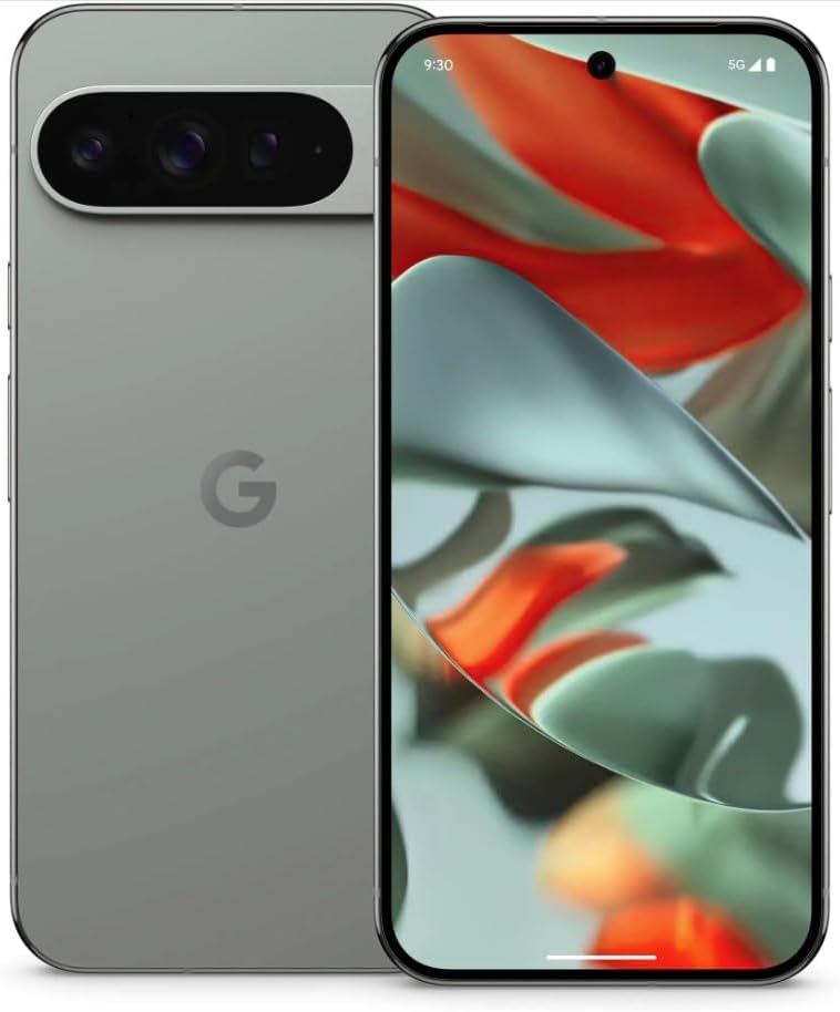 Google Pixel 9 Pro XL - Smartphone Android desbloqueado con Gemini, sistema de cámara trasera triple, batería de 24 horas y pantalla Super Actua de 6.8 pulgadas, color avellana, 128 GB (renovado)