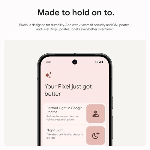 Google Pixel 9   Unlocked Android Smartphone with Gemini  24 Hour Battery  Advanced Camera  and 6 3 Actua Display   Obsidian   128 GB  Renewed