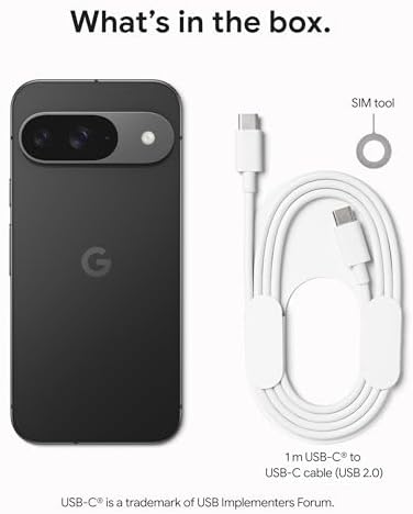 Google Pixel 9 - Smartphone Android desbloqueado con Gemini, batería de 24 horas, cámara avanzada y pantalla Actua de 6.3" - Obsidiana - 128 GB