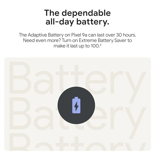 Google Pixel 9a with Gemini Unlocked Android Smartphone with Incredible Camera and AI Photo Editing All Day Battery and Powerful Security Obsidian 128 GB