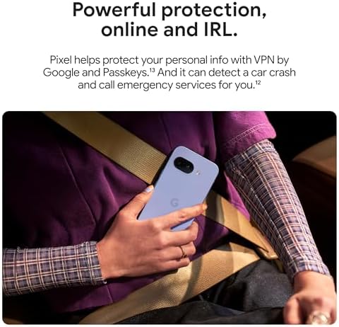 Google Pixel 9a with Gemini   Unlocked Android Smartphone with Incredible Camera and AI Photo Editing  All Day Battery  and Powerful Security   Obsidian   128 GB