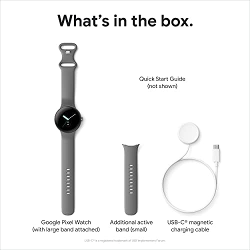 Google Pixel Watch 1st Gen  Previous Model    Android Smartwatch with Fitbit Activity Tracking   Heart Rate Tracking Watch   Matte Black Stainless Steel case with Obsidian Active band   WiFi