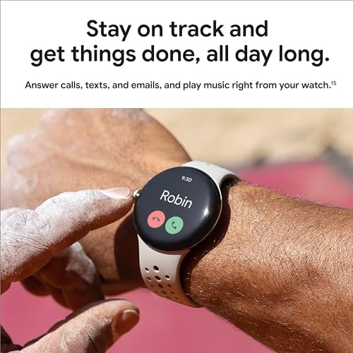 Google Pixel Watch 2  Previous Model  with the Best of Fitbit   Heart Rate Tracking  Stress Management  Safety Features   Android Smartwatch   Matte Black Aluminum Case   Obsidian Active Band   WI FI