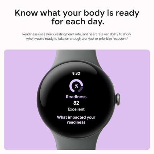 Google Pixel Watch 3  45mm  Latest Model   Android Smartwatch  Heart Rate Tracking  Fitbit Advanced Running  Fitness Insights  24 Hour Battery   Matte Black Aluminum Case   Obsidian Band   Wi Fi
