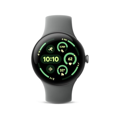 Google Pixel Watch 3  45mm  2024 Model   Android Smartwatch  Heart Rate Tracking  Fitbit Advanced Running  Fitness Insights  24 Hour Battery   Matte Hazel Aluminum Case   Hazel Band   Wi Fi