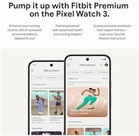 Google Pixel Watch 3  45mm  Latest Model   Matte Black Aluminum Case   Obsidian Band   Wi Fi  Renewed