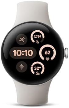 Google Pixel Watch 3  45mm  Latest Model   Matte Black Aluminum Case   Obsidian Band   Wi Fi  Renewed