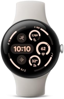Google Pixel Watch 3  45mm  Latest Model   Matte Black Aluminum Case   Obsidian Band   Wi Fi  Renewed