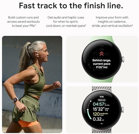 Google Pixel Watch 3  45mm  Latest Model   Matte Black Aluminum Case   Obsidian Band   Wi Fi  Renewed 