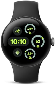 Google Pixel Watch 3  45mm  Latest Model   Matte Black Aluminum Case   Obsidian Band   Wi Fi  Renewed 