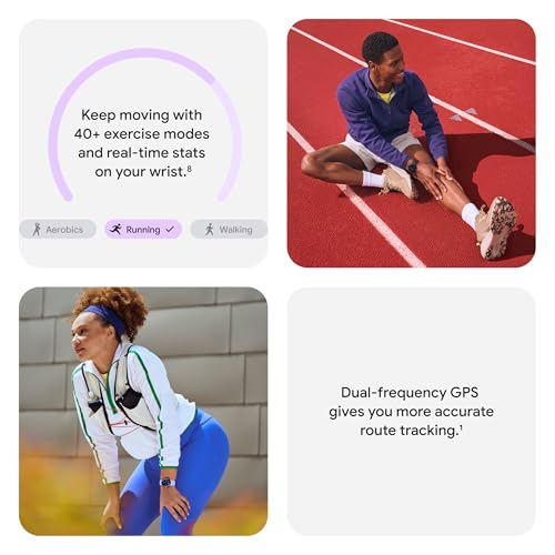 Google Pixel Watch 4  45mm    Android Smartwatch with Heart Rate and Sleep Tracking   40 Hour Battery   Fitness Tracking   Google AI   Polished Silver Aluminum Case   Porcelain Active Band   Wi Fi